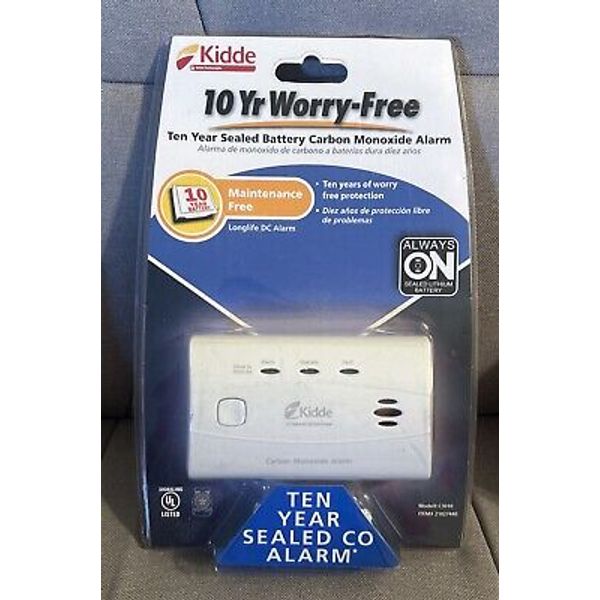 Kidde Carbon Monoxide Alarm Worry Free 10 Yr life Battery C3010