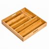 Innoteck Essentials Bamboo Cutlery Tray with 6 Compartments – Adjustable Kitchen Drawer Divider for Silverware and Kitchenwar
