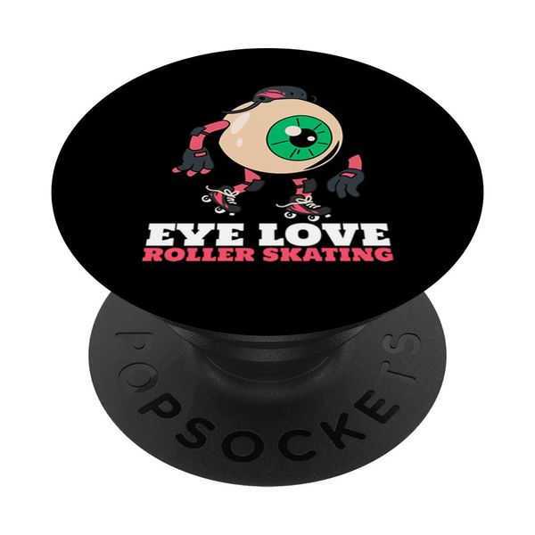Funny Eyeball Face Roller Skating PopSockets Swappable PopGrip