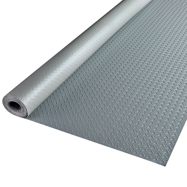 Garage Floor Mat Roll Diamond Car Parking Protect Cover Trailer PVC 31x6.5 Ft