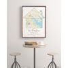 Personalized custom Housewarming map gift, Minimalist map print First Home Gift