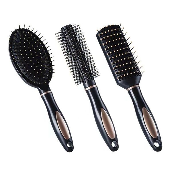 Xzhixiao 3-piece Anti-static Cushion Massage Brush Set Suitable for All Wet or Dry Hair Styling, Suitablefor Women, Men, and Children.