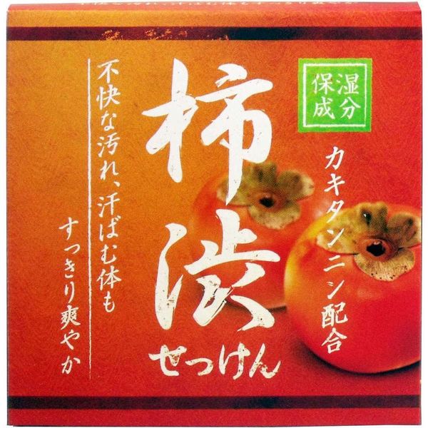 Clover Corporation Persimmon Shibu Formulated Soap, 2.8 oz (80 g)