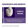 Host Defense Mushrooms Lion's Mane - Supplement Capsules for Brain Health Support - Mushroom Support for Focus & Memory Function - Immune & Nervous System Supplement - 60 Capsules (30 Servings)*
