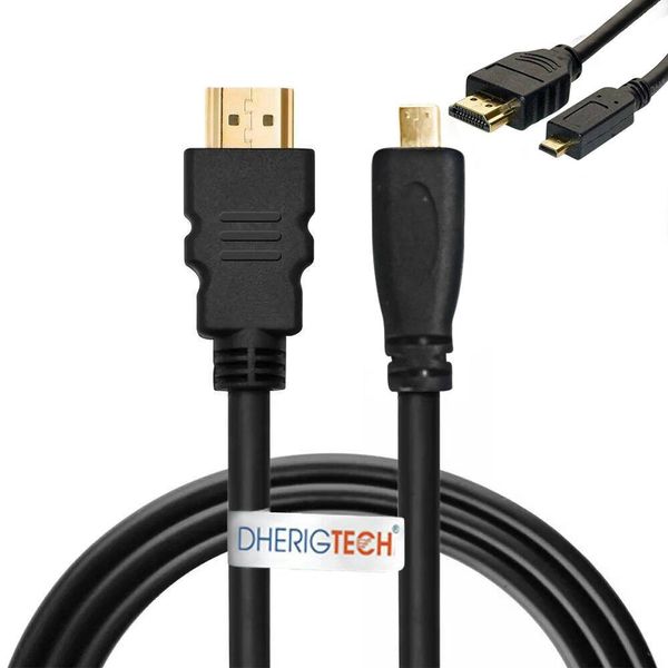 3M GOLD PLATED HIGH SPEED MICRO HDMI CABLE FOR CAMERA Sony Alpha 6000 (ILCE-6000).