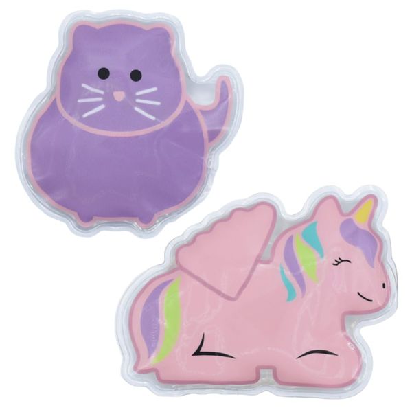 melii Gel Ice Packs for Toddlers & Kids, 2 Pack, Unicorn & Cat, Keep Lunches and Snacks Cool, Soothe Boo-Boos, Reusable