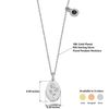 Tiny Birth Flower & Birthstone Necklace – A Timeless Keepsake (Silver, 18")