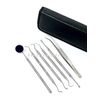 German-Dental Tools,Plaque Remover for Teeth,Dental Hygiene Cleaning Kit,Tooth Scraper Plaque Tartar Remover Cleaner,Dental Pick Scaler Oral Care Tools (Set of 6 Hygiene KIT with Pouch)