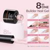 Modelones 8-in-1 Builder Nail Gel, 6 Colors Pink Builder Gel for Nails, Hard Gel Builder Nail Extension Gel Builder Gel in a Bottle for Nail Starter
