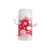 Red Bubbles Pre-designed Acrylic/UV Gel Artificial/False French Nail Tips (70 pcs.)