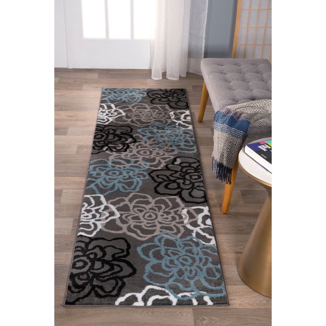 Rugshop Kitchen Rug Contemporary Modern Floral Flowers Rugs for Bedroom 2x7 Rug