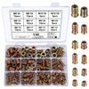 bayidun 130 Pcs M6 M8 M10 Threaded Insert Nuts, Screw-in Nuts, Threaded Inserts, Metal Insert Nuts with Flange Cover, Wood Thread Inserts, Hex Socket Drive Nut Fasteners