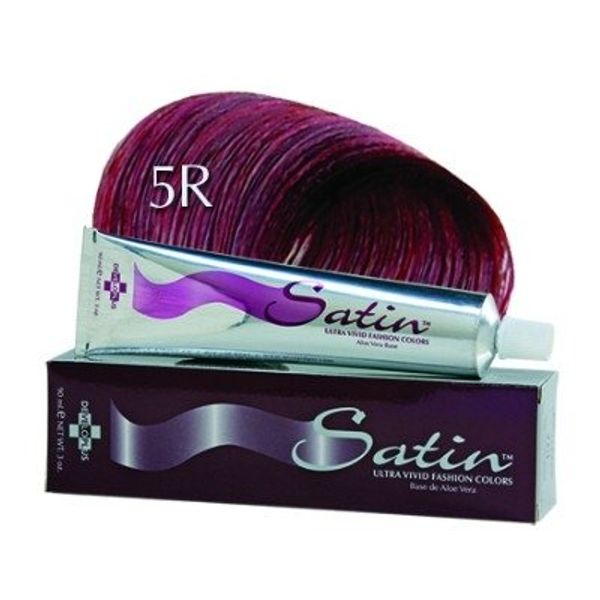 Developlus Satin Color #5R Light Chestnut Auburn 3 Ounce (88ml) (3 Pack)