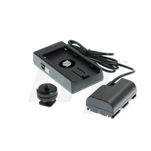HangTon Full Decoded LP-E6 Dummy Battery NP-F970 770 Mount Plate Adapter 7.4V for Canon EOS R5 R6 5D 7D DSLR Camera (F970-E6)