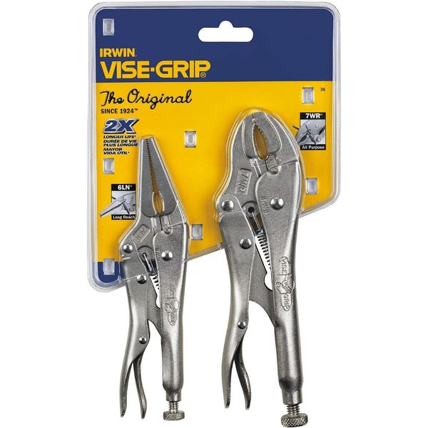 IRWIN VISE-GRIP Original Locking Pliers with Wire Cutter Set, 2 Piece, 36