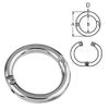 stainless steel two part ring with screw - 6mm - A2 (304) Stainless - 2 pack