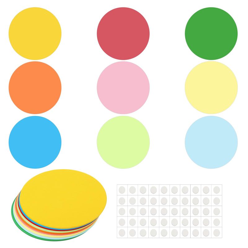 PATIKIL Round Cutouts, 45 Pack Paper Circles, Colorful Circle Cutout ...