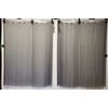 Fireplace Black Mesh Replacement Curtain Screen 2 Panels 29" x 48" Replacement