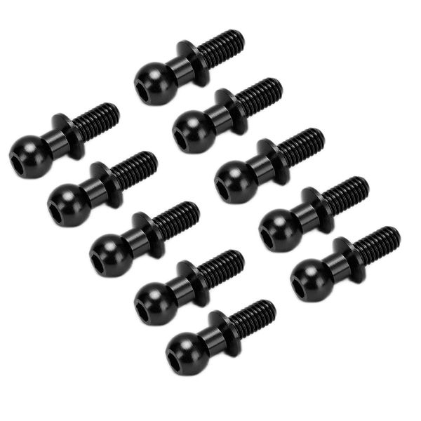 VGEBY RC Ball Head Link Track Rod,10pcs Metal Screw Link Rod Shock Absorber End Spherical Bolts Replacement for Tamiya TT01 TT02 RC Car Buggy Truck (black) Model Car Accessories,Small