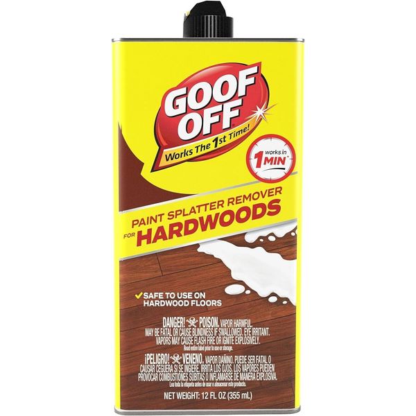 GOOF OFF FG900 Splatter Hardwoods Dried Paint Remover, – 12 oz. can, 12 Ounces