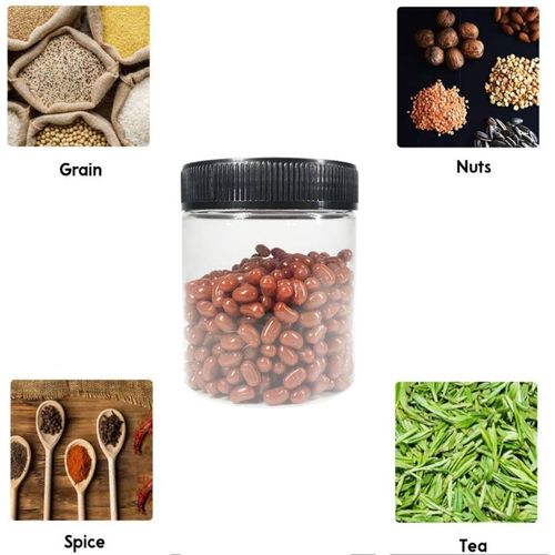 16oz Clear Plastic Jars With Lids, Airtight Container Ideal For Dry Food, Peanut Butter, Honey Jam,Cosmetics, Cream, Bathroom and Storage(set of16)