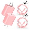 Riofxqin USB C Charger Cable （C-L） Pink