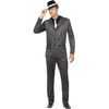 Smiffys Gangster Costume,Black, M - Size 38-40