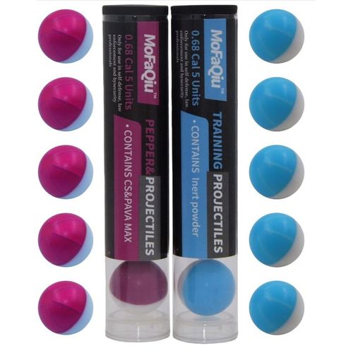 MAX 68 Cal Pepper Projectile OC/CS Ultrafine Powder Pepper Balls - Laser weldingwithout Leakage It is Safer,Compatible with All .68 Cal Pepper Ball launchers (5 Pepper Ball +5 ‎‎Inert Ball)