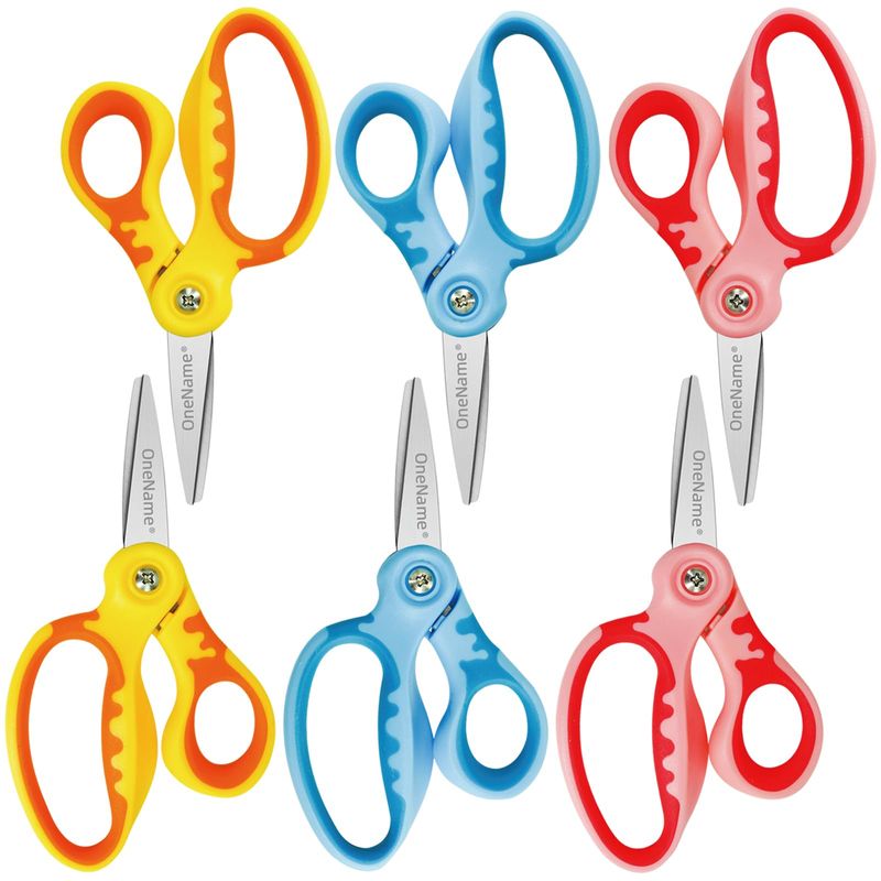 OneName Left Handed Scissors Kids,Lefty Kids Scissors,Pointed Tip Blade ...