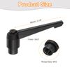 uxcell 3Pcs M10 Adjustable Knobs Handle Female Thread Push Button Ratchet Quick Release Locking Rotating Bolt for Lathe Machinery, Black