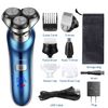 Hatteker Electric Shaver for Men Trimmer for Men Cordless Rechargeable Beard Nose Hair Face Trimmer Rotary Razor USB Groomer Waterproof Wet Dry 4 in 1