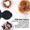 Nostalgia MyMini Personal Electric Waffle Maker, 5 Inch Cooking Surface, Waffle Iron for Hastis, French Toast, Grilled Cheese, Quesadillas, Brownies, Cookies, Aqua