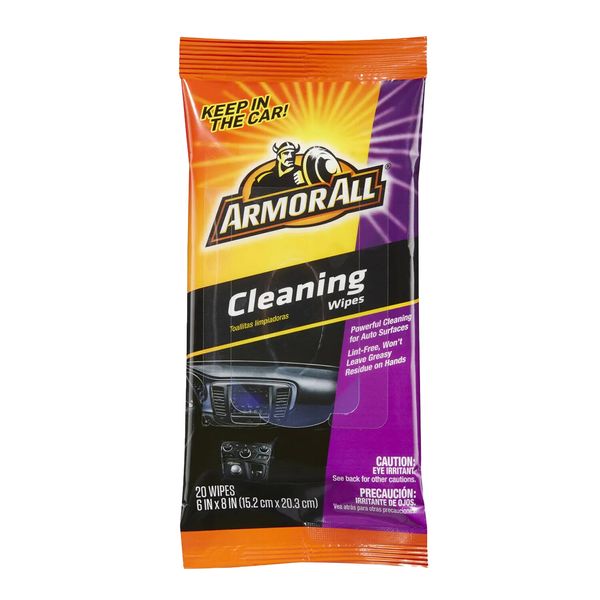 Armor All Cleaning Wipes in a Pouch, 20 Count
