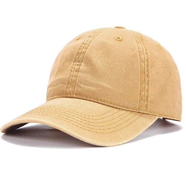 Wennmole Unisex Baseballkappe Outdoor Baseball Cap Verstellbar Erwachsenen Mütze Sport Cool Mode Baseballmütze für Damen Herren (Gelb)