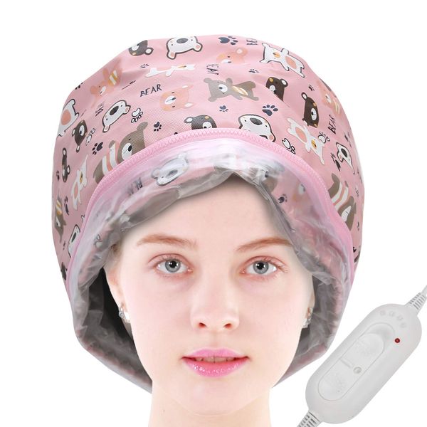 Hair Care Hat,Hair SPA, Electric Hair Steamer Thermal Heat with 3 Mode Temperature Control, Oil Treatment Steamer Hat Detachable Hair Care Tool