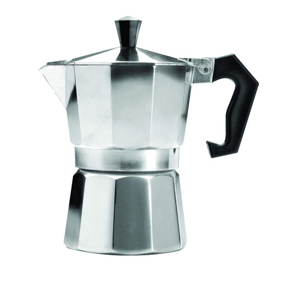 Primula Classic Stovetop Espresso and Coffee Maker, Moka Pot for Italian and Cuban Café Brewing, Greca Coffee Maker, Cafeteras, 3 Espresso Cups, Silver