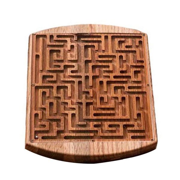 Wooden Labyrinth Game for Kids Rolling Ball Maze Toy Balance Board Game Toy Early Education Toy