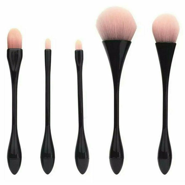 Slim N' Sleek Makeup Brush Set Liquid Powder Brushes Kit for Foundation Blush
