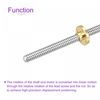 sourcing map 400mm Fully Thread Rod T8x2mm Lead Screw with Brass Nut Kit for 3D Printer, CNC Machine