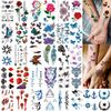 COKTAK 64 Sheets Variety Tiny Waterproof Temporary Tattoos For Men Women, Moon Star Butterfly Birds Planets Fake Tattoos For Kids Adults, Arm Neck Face Letters Temp Tattoo Temporary Tatoos Sticker Set