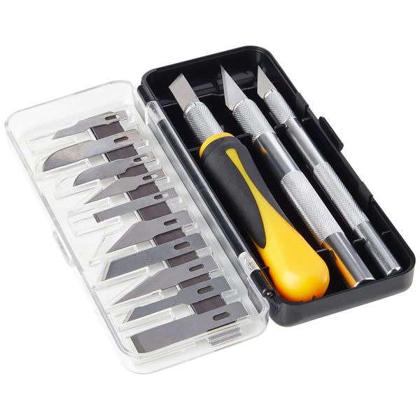 Modelcraft PKN3305/S Precision Craft Knife Set , Silver , 16 Piece