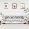 Boho Couch Cover for Dogs Washable Grey Rhombic Couch Sofa Protector for Lovesea