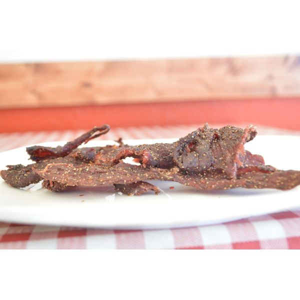 Halal Beef Jerky by Smoked n Chopped - Spicy Peppered Flavor 4 Ounce (Spicy 4 Ounce)