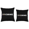 CFOP Speedcubes Cubing Cube Algorithms Cube 3x3 Speedsolving Speedcubing I Love Cubing Throw Pillow, 16x16, Multicolor