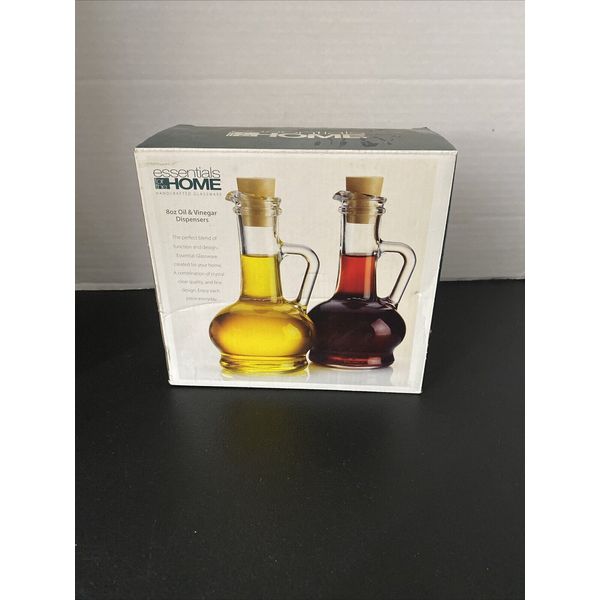 Home Essentials Paşabahçe 8 oz. Glass Oil & Vinegar Dispensers New Made Turkey