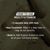 Kaged Organic Multivitamin 60 Count All Natural 21 Essential Vitamins