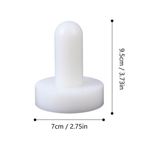 UPKOCH Tart Tamper & Pastry Presser - 3.7" Non-Stick Baking Tool for Cheesecake/Egg Tarts, Ergonomic PP Press with Fixed Base (White)