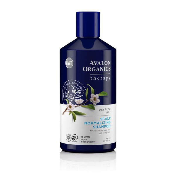 Avalon Organics Therapy Scalp Normalizing Shampoo, Tea Tree Mint, 14 Oz