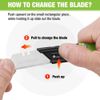 WORKPRO 2PC Folding Utility Knife Box 10PC Blade Cutter Quick Change Razor Knife