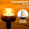 LED Rotating Warning Light 12V 24V Flash Strobe Light with Button Control, Easy On/Off Warning Lamp Light (Stand Not Included)